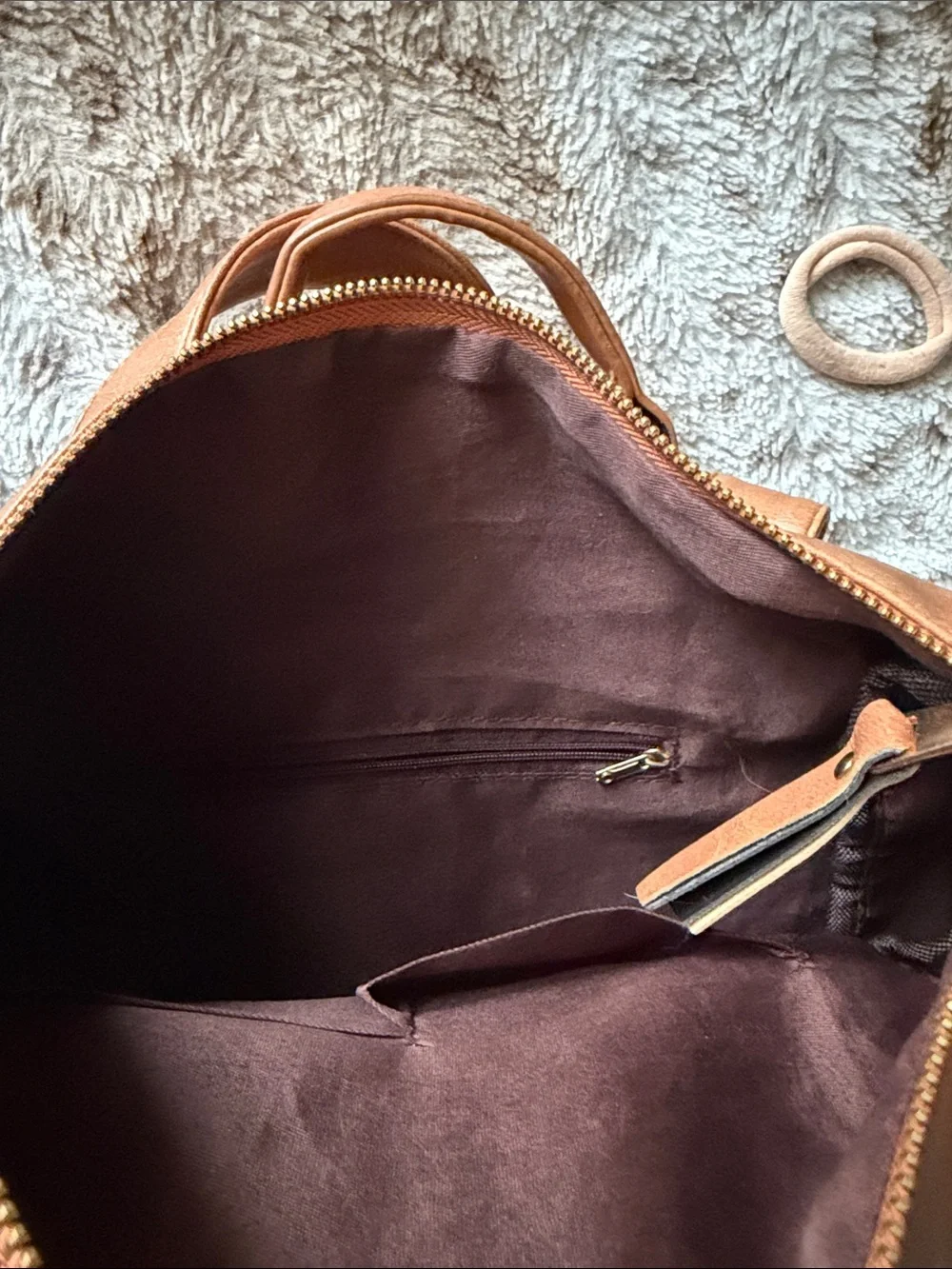Tan Faux Leather Men's Backpack - Stylish Everyday Bag